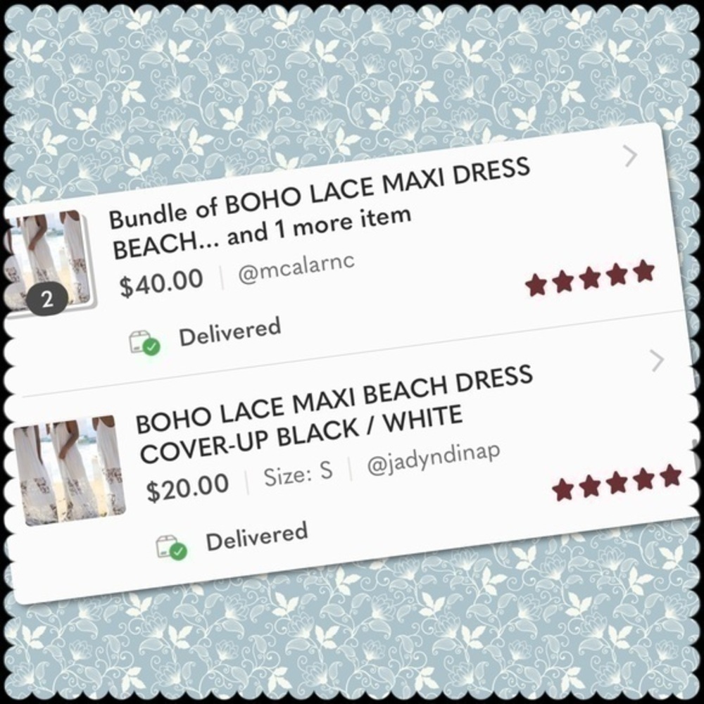 BOHO LACE MAXI BEACH DRESS COVER-UP BLACK S/M - Picture 11 of 11